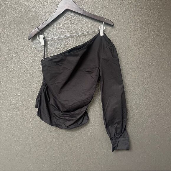 NWT Revolve x Superdown Preston One Shoulder Top in Black | Size XXS - Picture 4 of 12